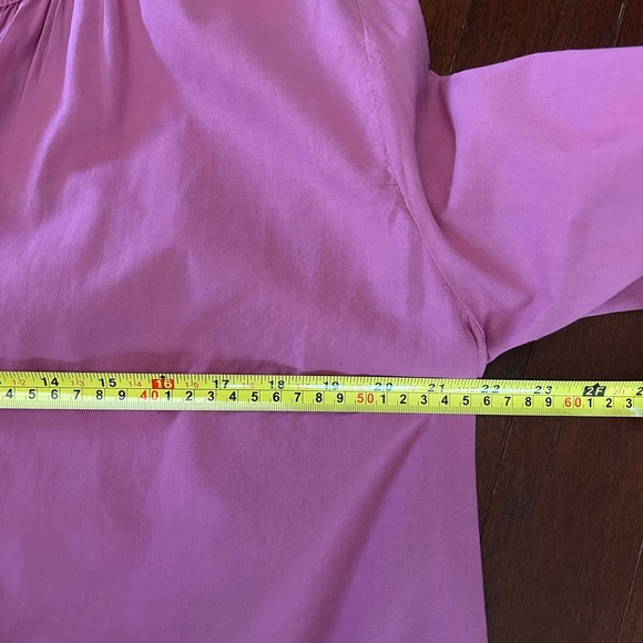 Xirena Halsey Button Down Shirt Blouse Large in Deep Rose long sleeve 100%Cotton - Picture 11 of 13
